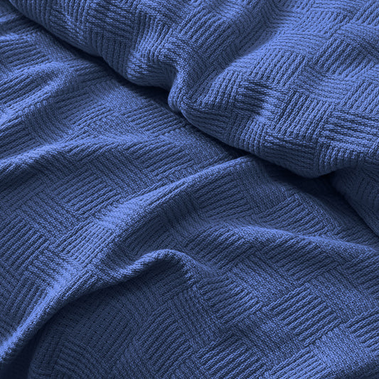 Egyptian Cotton Leno Throw (Jeans Blue)
