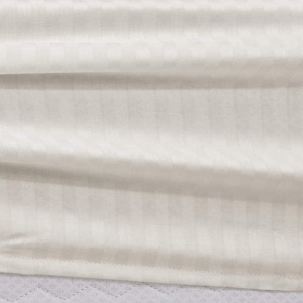 400 TC Giza 86 Egyptian Cotton Fitted Sheets with Satin Stripes – 3 pcs, Luxury Bedding