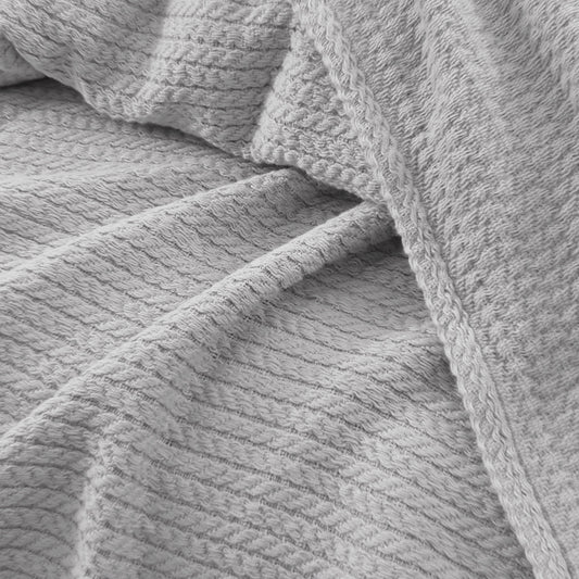 Egyptian Cotton Orchid Throw (Light Grey)