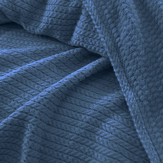 Egyptian Cotton Orchid Throw (Jeans Blue)