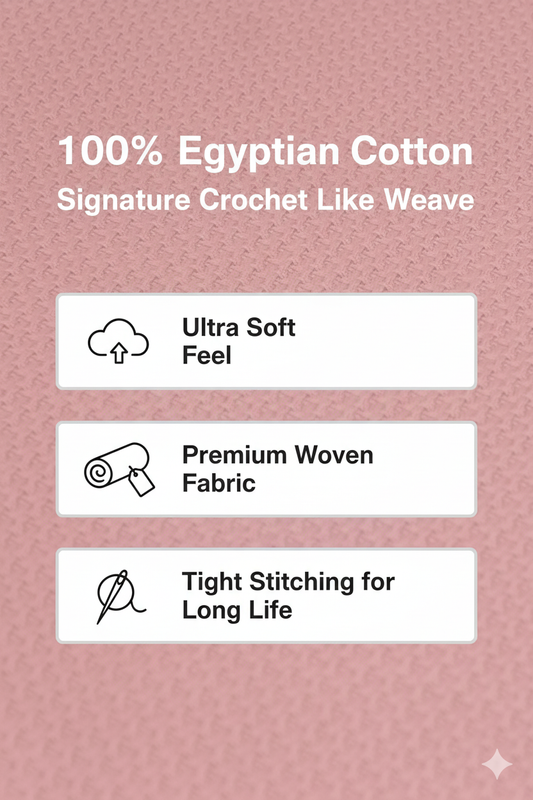 Egyptian Cotton Milano Throw (Pink)