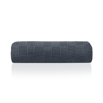 Egyptian Cotton Leno Throw (Dark Gray)