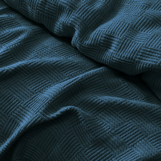 Egyptian Cotton Leno Throw (Teal)
