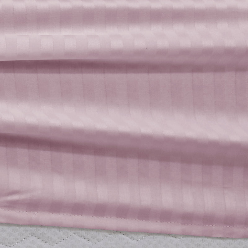 400 TC Giza 86 Egyptian Cotton Fitted Sheets with Satin Stripes – 3 pcs, Luxury Bedding