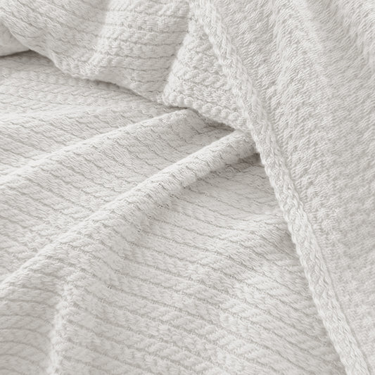 Egyptian Cotton Orchid Throw (Off-white)