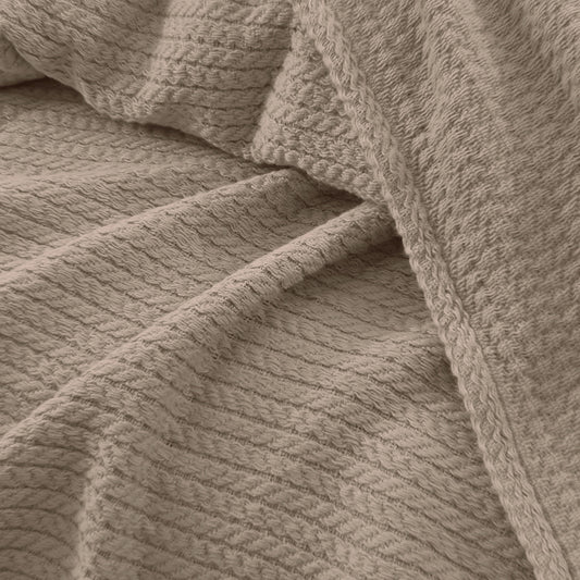 Egyptian Cotton Orchid Throw (Café)