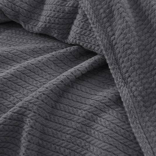 Egyptian Cotton Orchid Throw (Dark Grey)