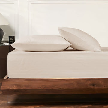 400 TC Giza 86 Egyptian Cotton Fitted Sheet Set – 3 pcs, Soft & Breathable