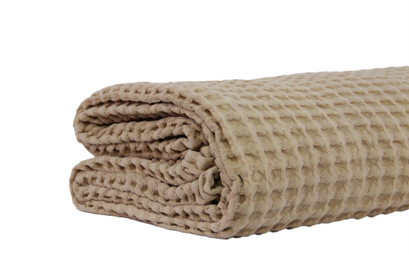 Egyptian Cotton Waffle Throw – Lightweight & Elegant