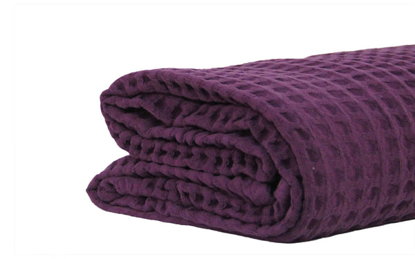 Egyptian Cotton Waffle Throw – Lightweight & Elegant