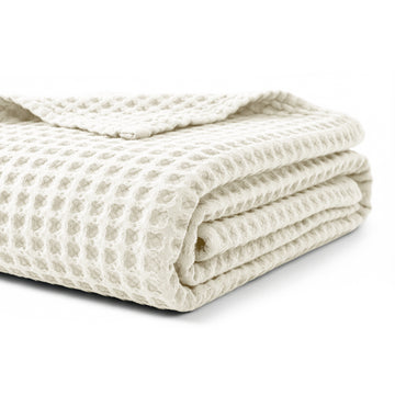 Egyptian Cotton Waffle Throw (Offwhite)