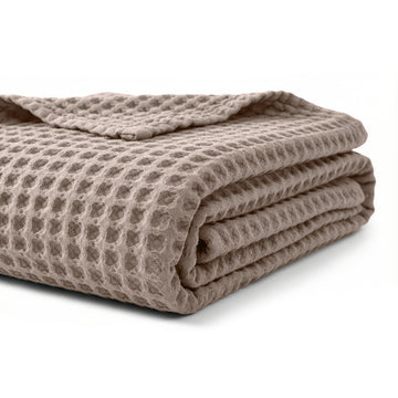 Egyptian Cotton Waffle Throw (Café)
