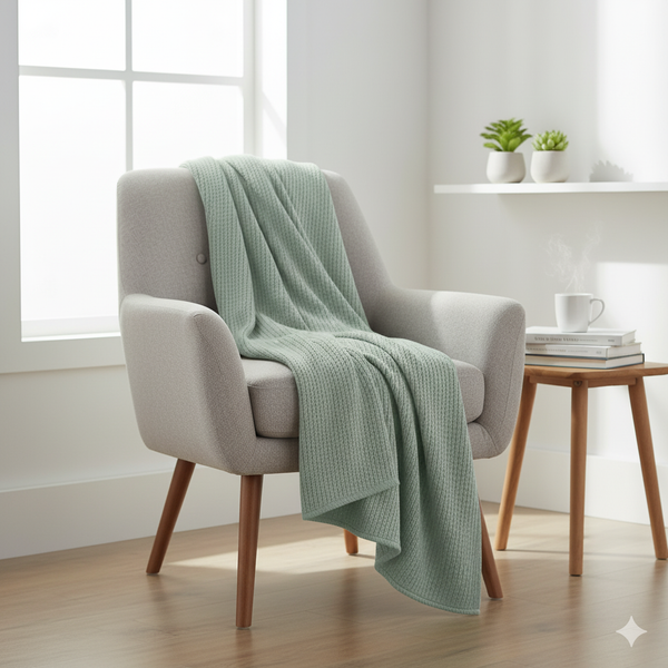 Egyptian Cotton Orchid Throw – Luxurious & Ultra Soft