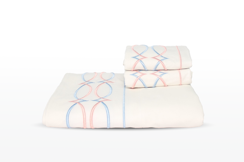 200 TC Julia – Embroidered Egyptian Cotton Sheets – 3 pcs, Classic & Comfortable