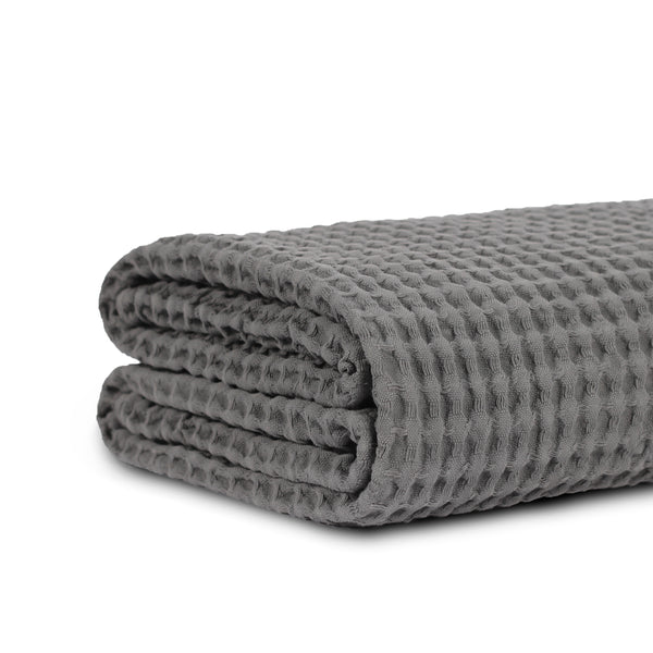 Egyptian Cotton Waffle Throw – Lightweight & Elegant