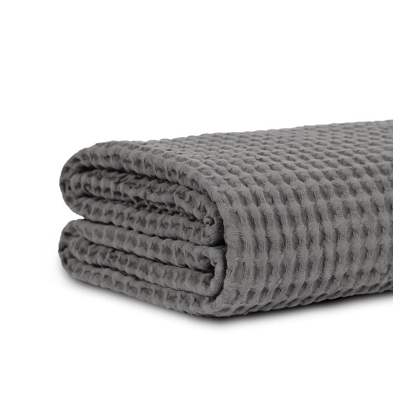 Egyptian Cotton Waffle Throw – Lightweight & Elegant
